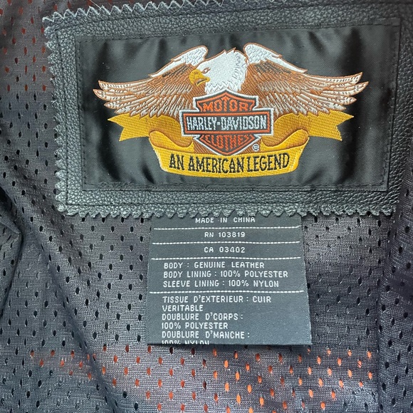 Harley Davidson genuine leather motorcycle jacket - Picture 4 of 5
